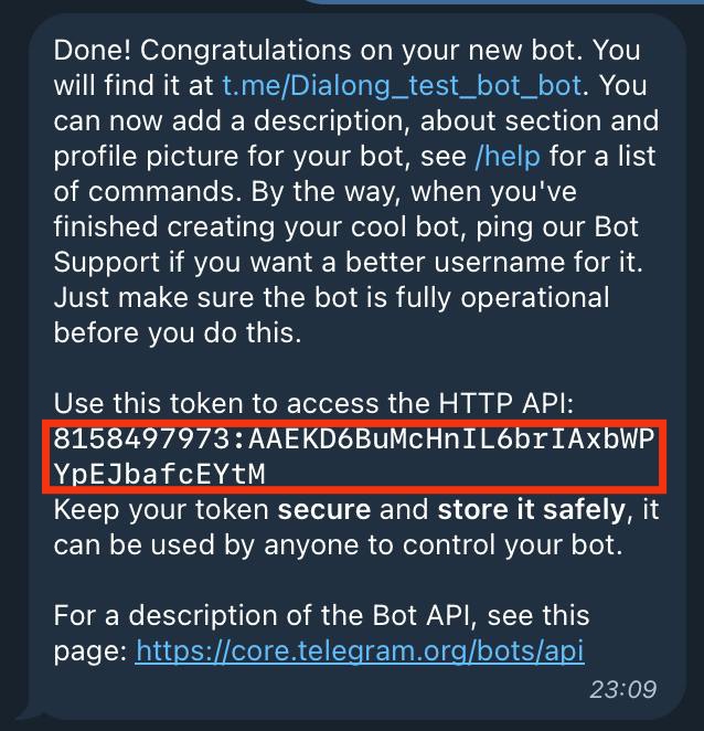 BotFather token