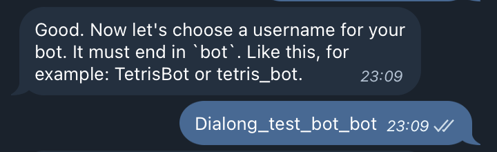 BotFather username
