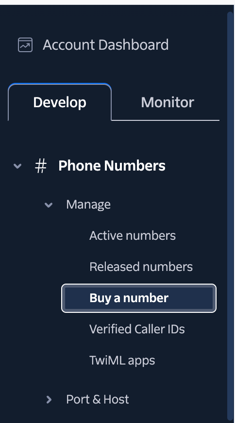 Buy a number